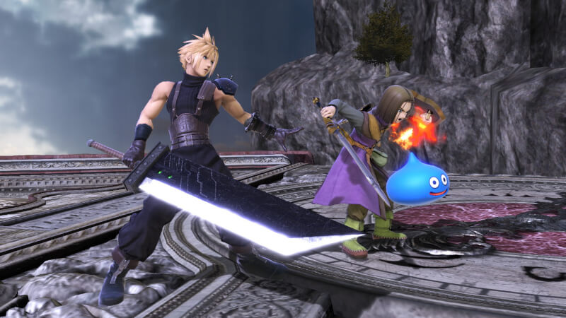 Cloud Strife and Dragon Quest MC