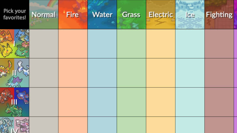 Ultimate Favorite Pokémon Picker