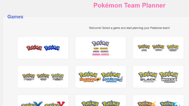 Pokémon Team Planner
