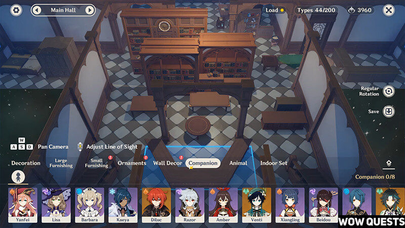 Using Build Mode to Invite Characters to Teapot in Genshin Impact