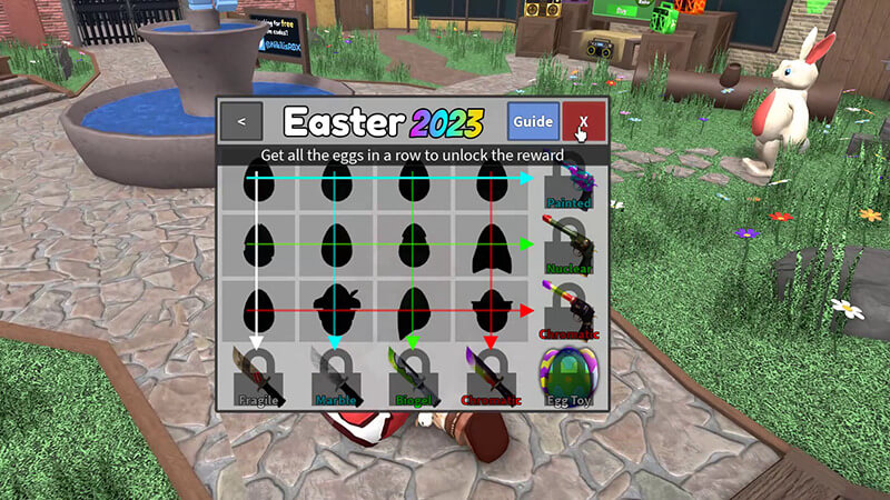 bingo minigame for rare eggs in murder mystery 2