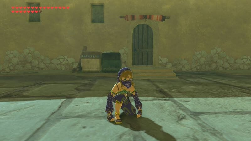 The entrance to the Gerudo Secret Club in Gerudo Town.