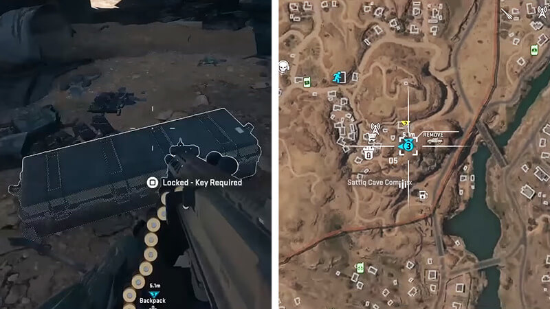 crash site weapons case key dmz second map location near sattiq cave