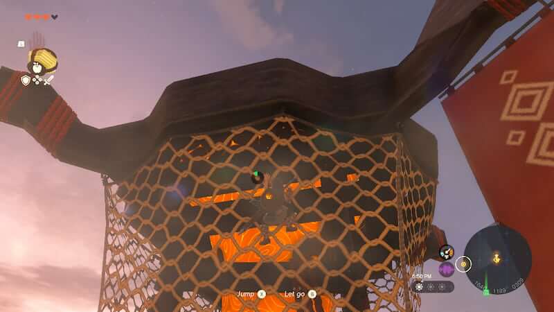 Eldin Canyon Skyview Tower in Zelda Tears of the Kingdom TOTK Location Climb