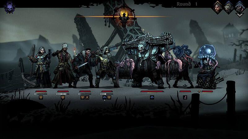 Fighting in Darkest Dungeon 2.