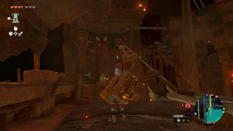 Minecarts in the Fire Temple in Zelda Tears of the Kingdom