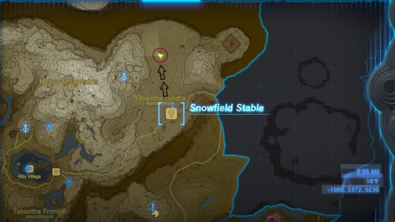 Location of the Golden Horse in Zelda: Tears of the Kingdom.