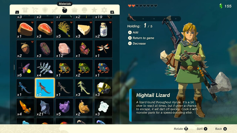 Tears of the Kingdom: How To Get Hightail Lizards