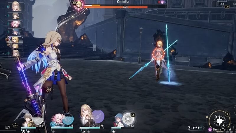 Fighting Cocolia in Honkai.
