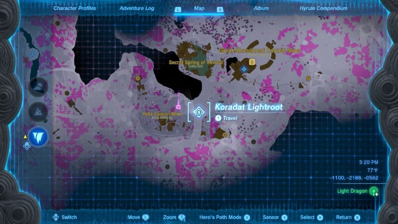 Hylia Canyon Mine Location