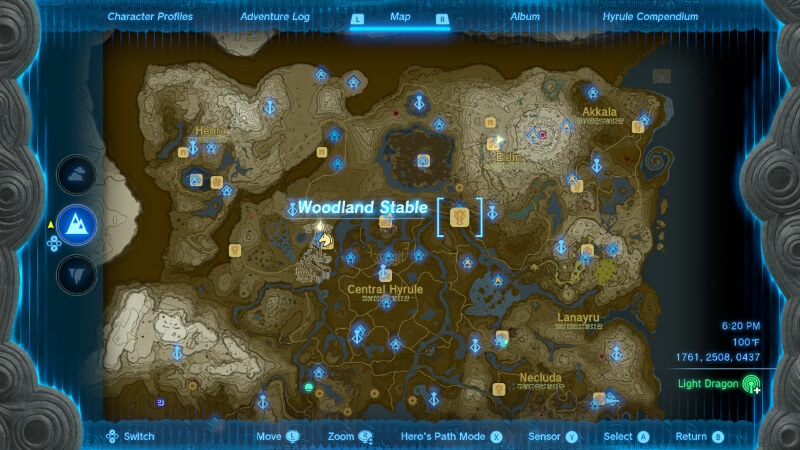 Woodland Stable Location in Tears of the Kingdom