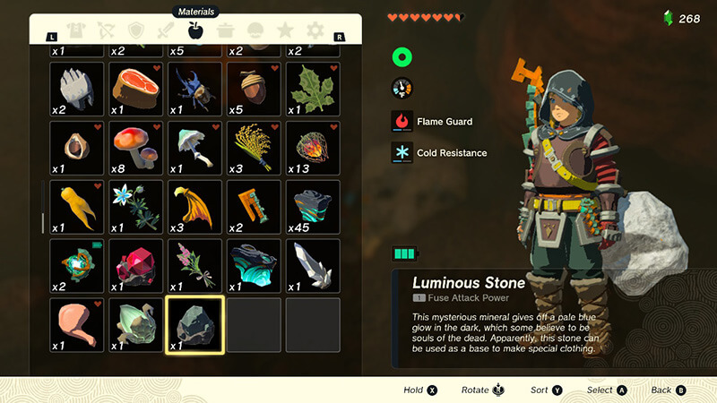 Luminous Stone in Zelda Tears of the Kingdom