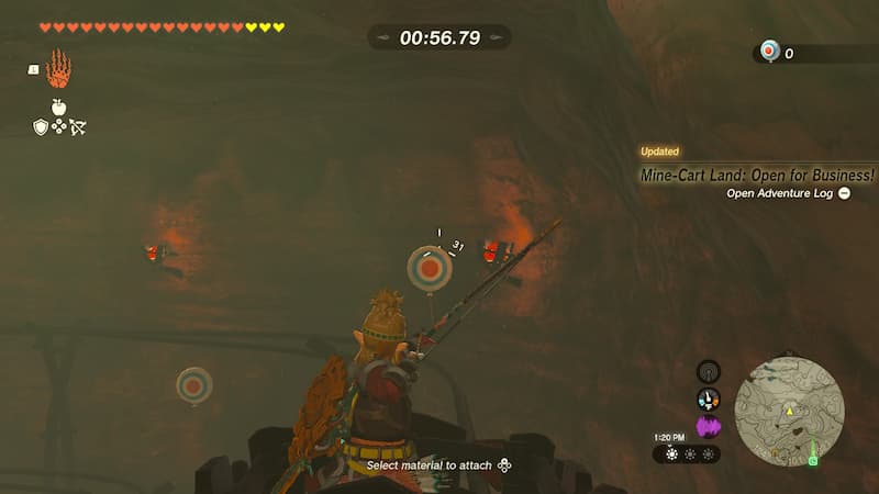 Mine Cart Land Open For Business Tears of the Kingdom Targets