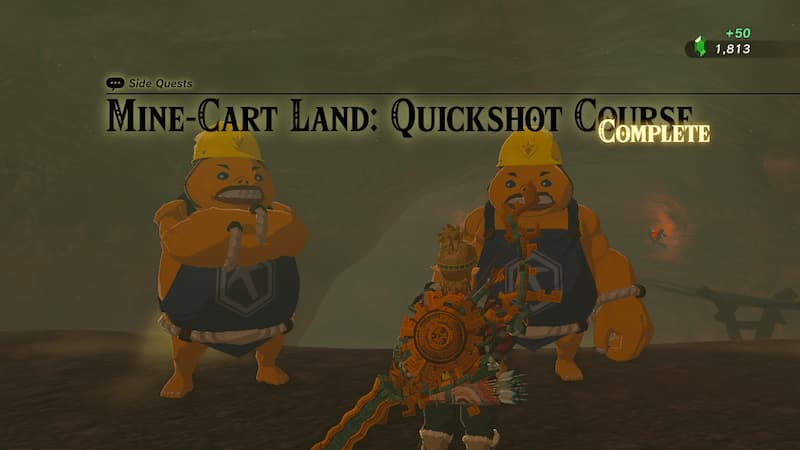 Mine Cart Land Quickshot Course Tears of the Kingdom Complete