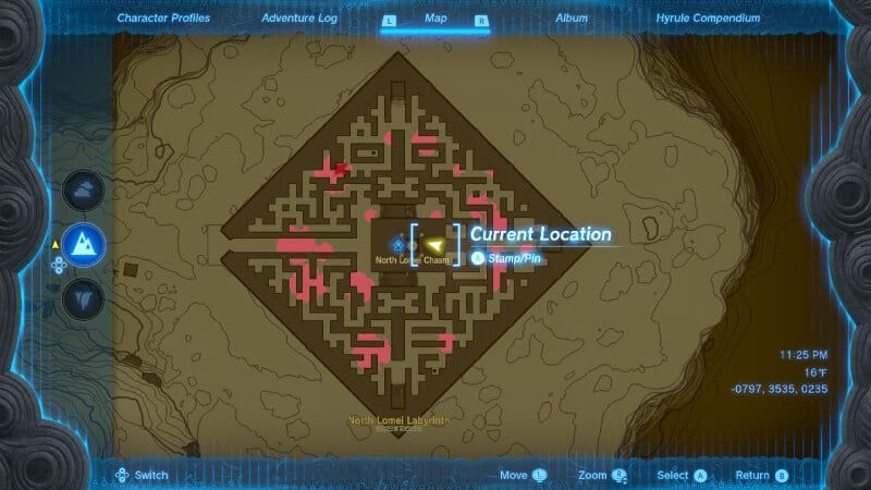 North Lomei Labyrinth & Mayaotaki Shrine in Tears of the Kingdom