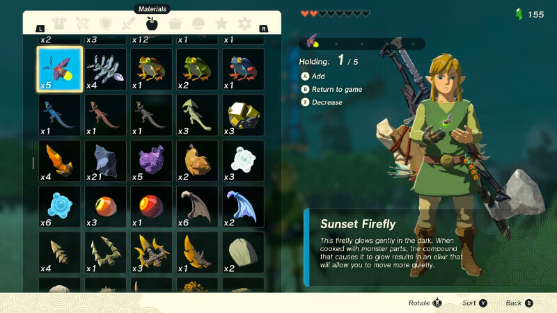 Sunset Fireflies in Tears of the Kingdom