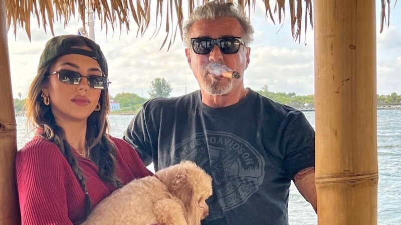 Sylvester with his second daughter Sistine