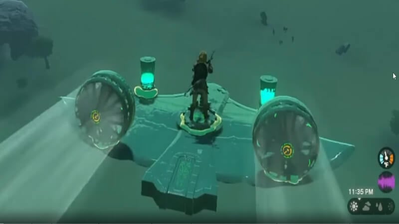 Link soars on a glider.