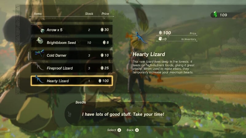 Tears of the Kingdom: Hearty Lizards