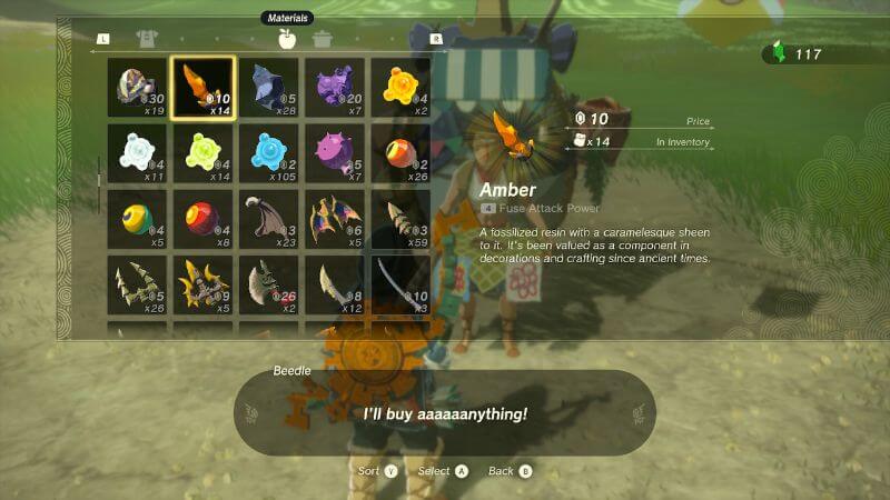 Can you sell Zonai Devices in Zelda Tears of the Kingdom?