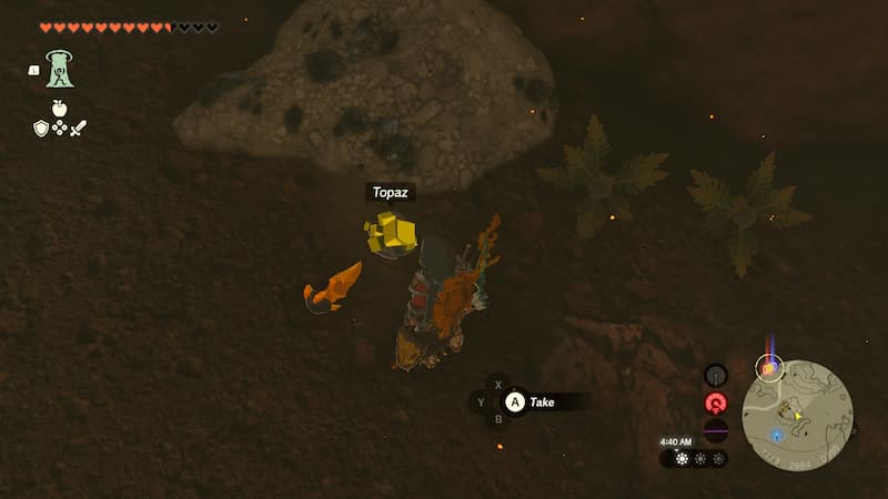 Topazes Tears of the Kingdom Rare Ore Deposit Drop