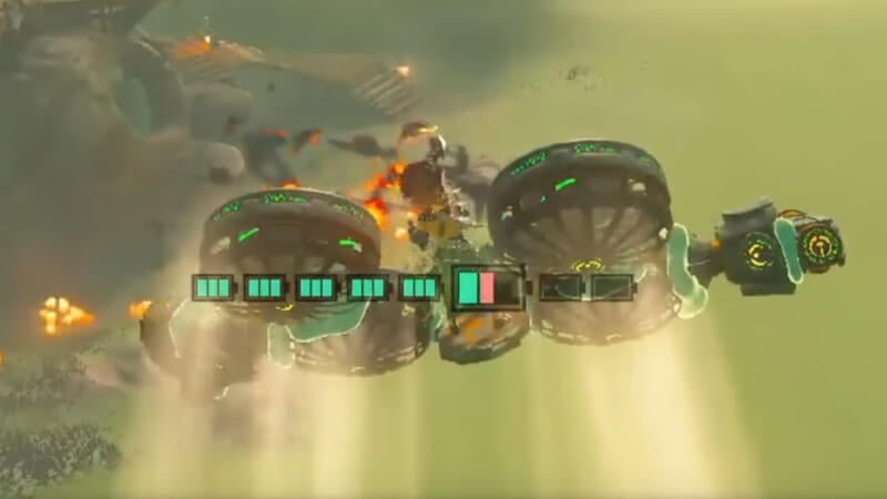 A flying machine in TOTK.