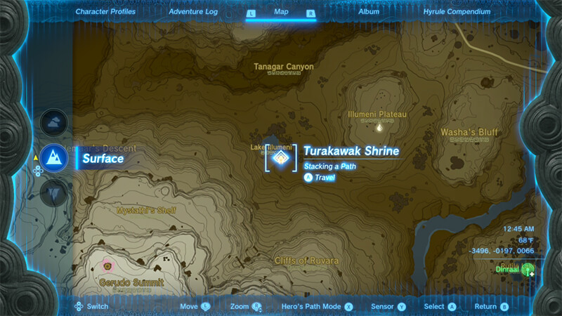 Turakawak Shrine Location