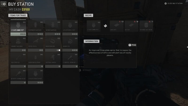 Warzone 2 DMZ Barter Recipes