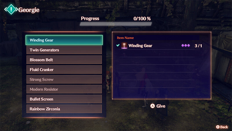 The materials that are accepted for the Canteen's construction in Xenoblade Chronicles 3