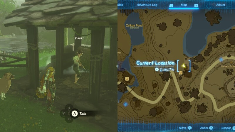 Where to find Dantz in Hateno Village in Tears of the Kingdom