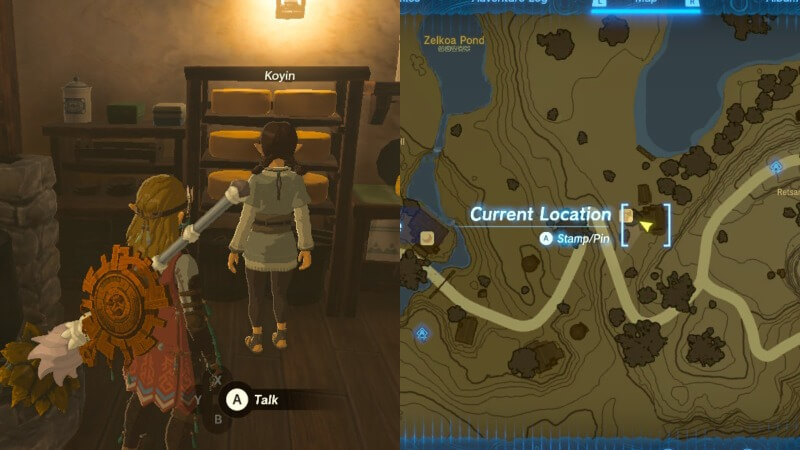 Where to find Koyin based on the "A Letter to Koyin" side quest tears of the kingdom