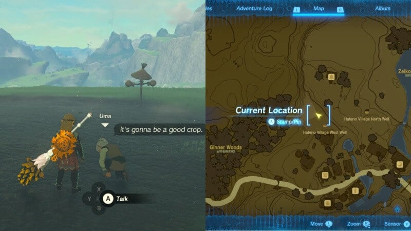 Where to find Uma near Hateno School