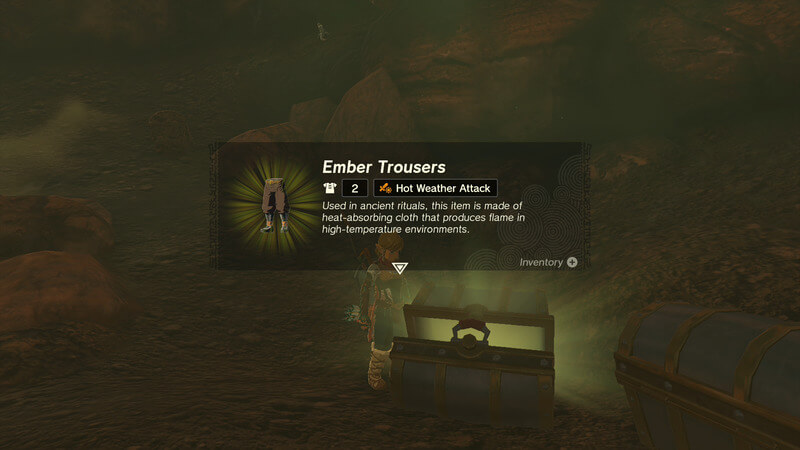 Ember Trousers in Zelda Tears of the Kingdom