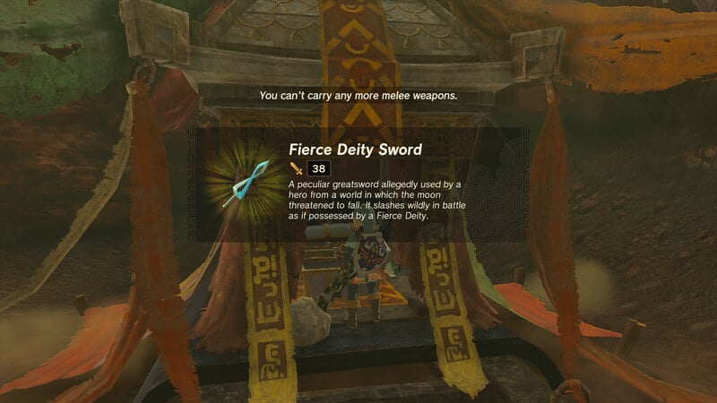Fierce Deity Sword in Tears of the Kingdom