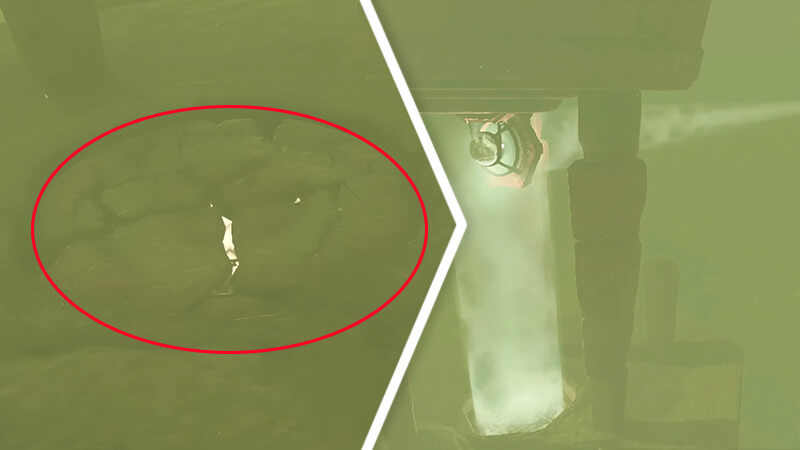 first riju of gerudo town quest red pillar puzzle solution in tears of the kingdom