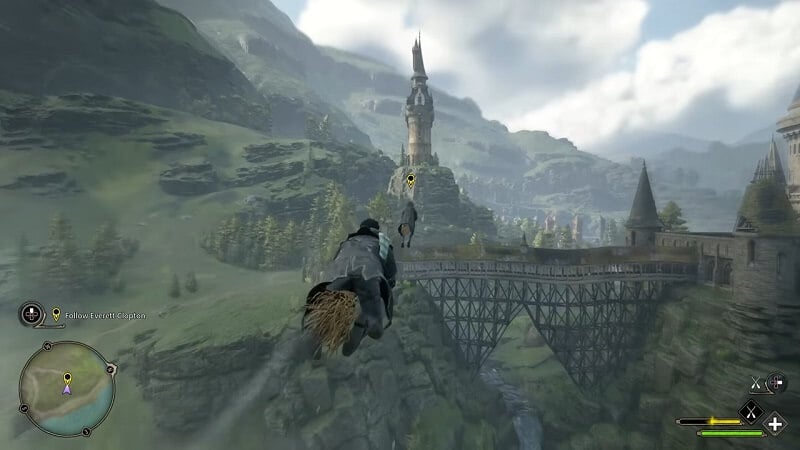 Flying class in Hogwarts Legacy