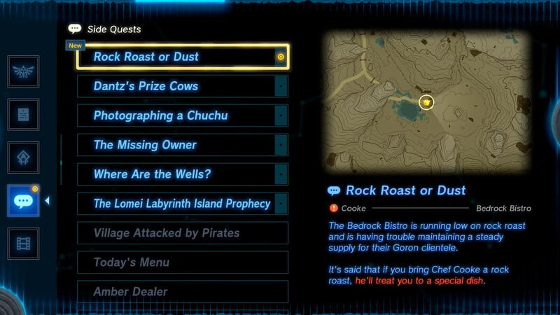 Rock Roast or Dust Location in Tears of the Kingdom