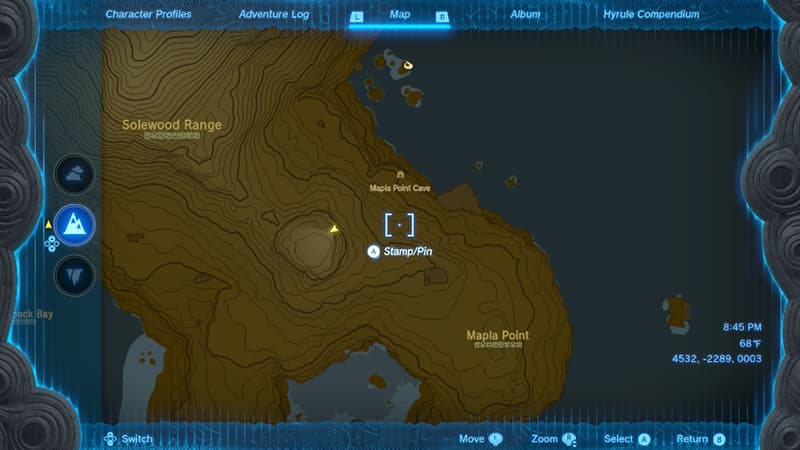 A Bottled Cry For Help cave location in Tears of the Kingdom