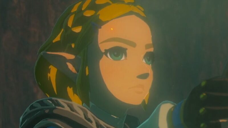 Zelda in one of the Legend of Zelda: Tears of the Kingdom trailers.