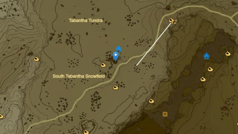 Zelda Tears of the Kingdom: The Snowfield Stable location on the map