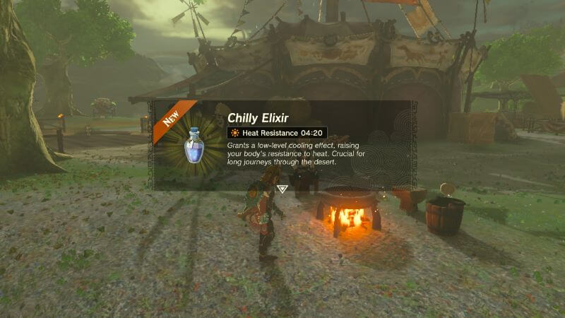 How to make Chilly Elixirs in Tears of the Kingdom