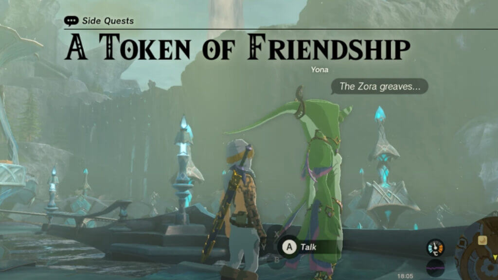 How To Complete A Token of Friendship in Zelda Tears of the Kingdom Starting A Token of Friendship quest in zelda tears of the kingdom.