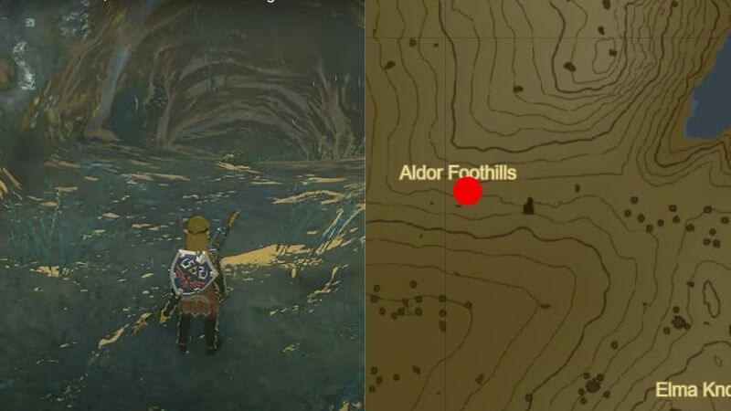 Yiga Clan Hideout At Aldor Foothills in ToTK