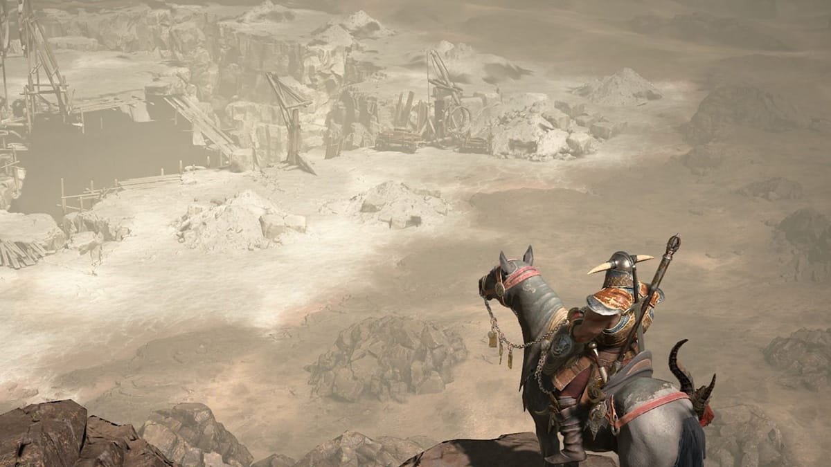 Barbarian looking at the environment.