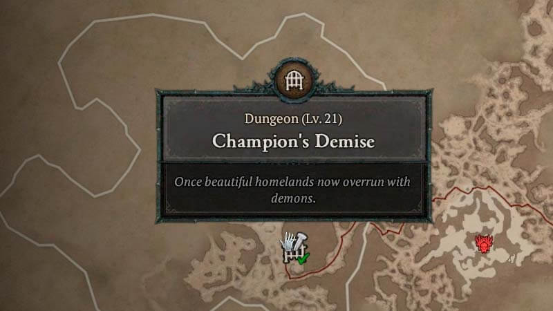 Champion's Demise Diablo 4 Doombringer location