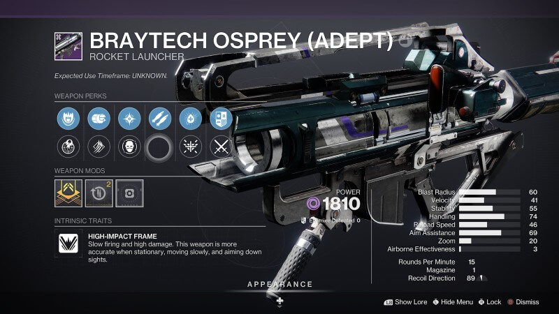 BrayTech Osprey God Roll