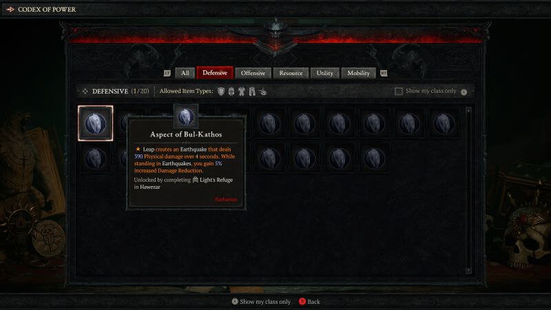 Diablo 4 equip Aspects