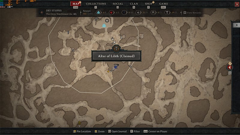 The Onyx Watchtower location