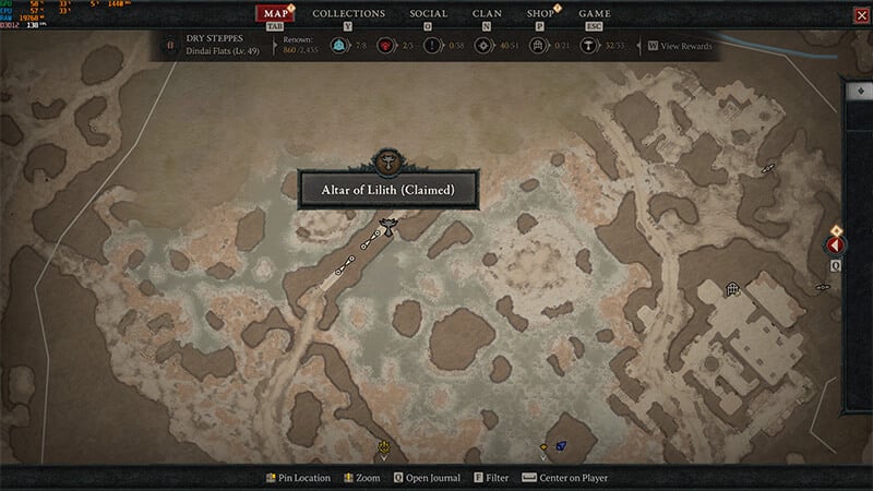 Brackish Pans Altar of Lilith Diablo 4