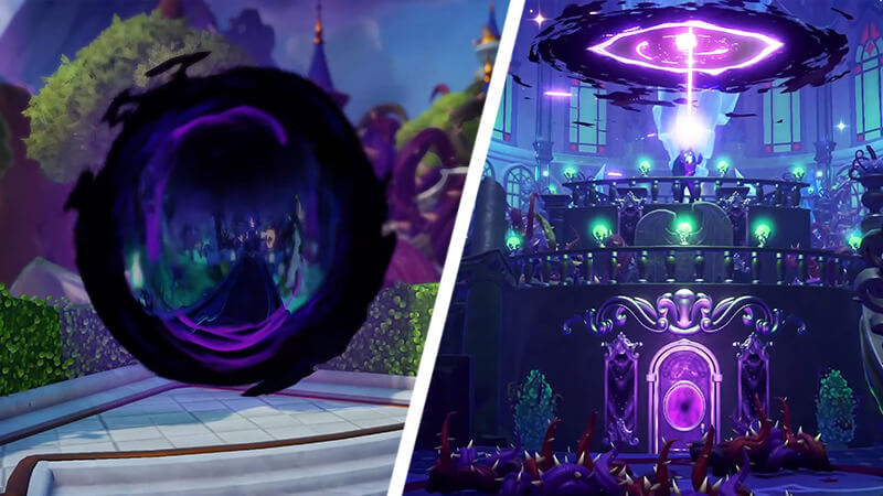 Entering the Portal to The Dark Castle Quest Location in Dreamlight Valley
